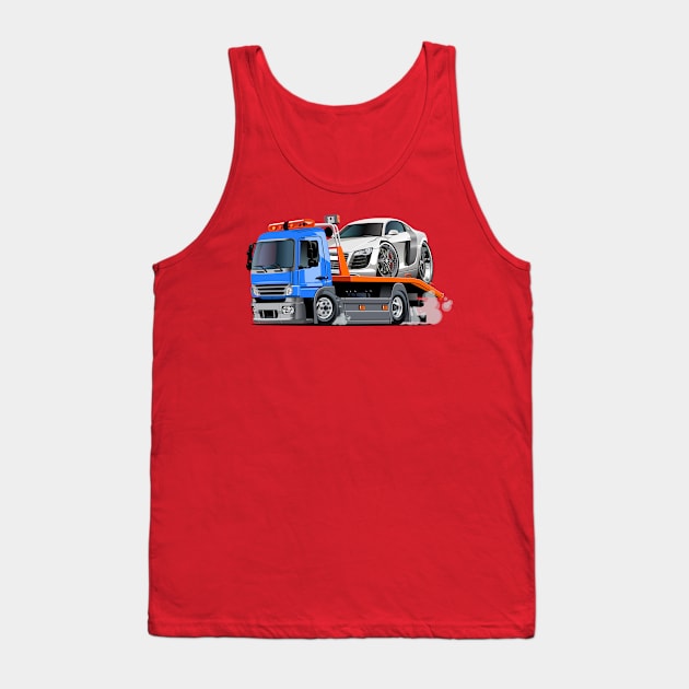 Cartoon tow truck Tank Top by Mechanik